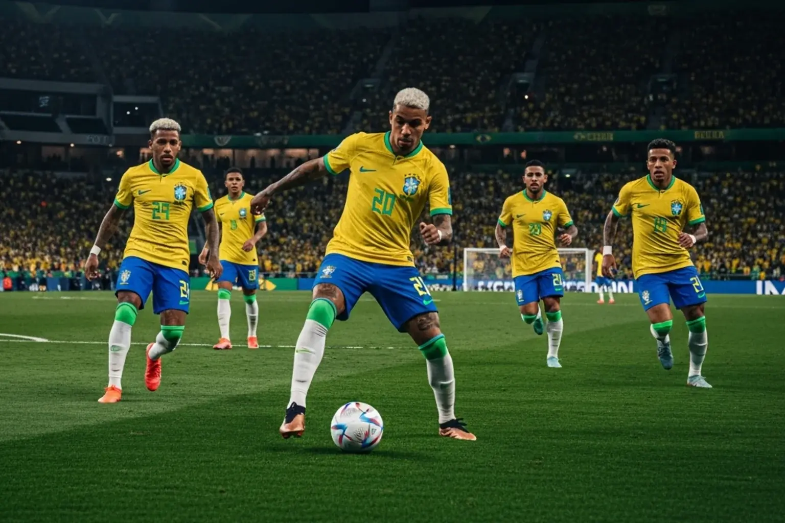 Vinícius Jr och Rodrygo leder Brasiliens attack under en landskamp