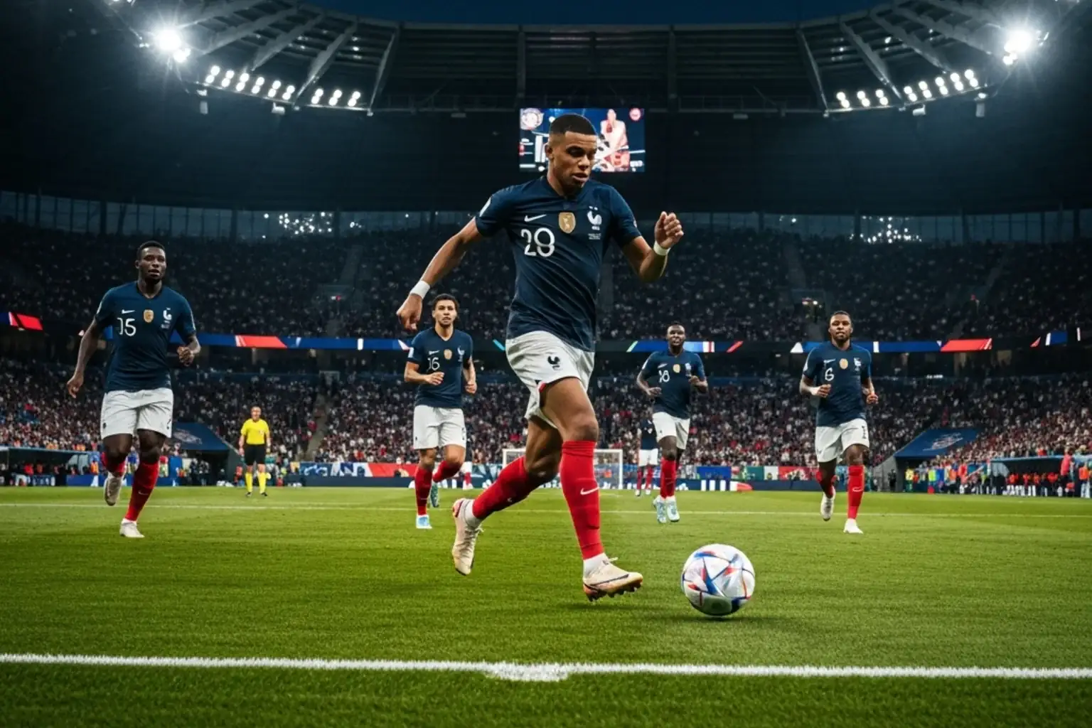 Kylian Mbappé leder Frankrikes anfall under VM 2022 i Qatar