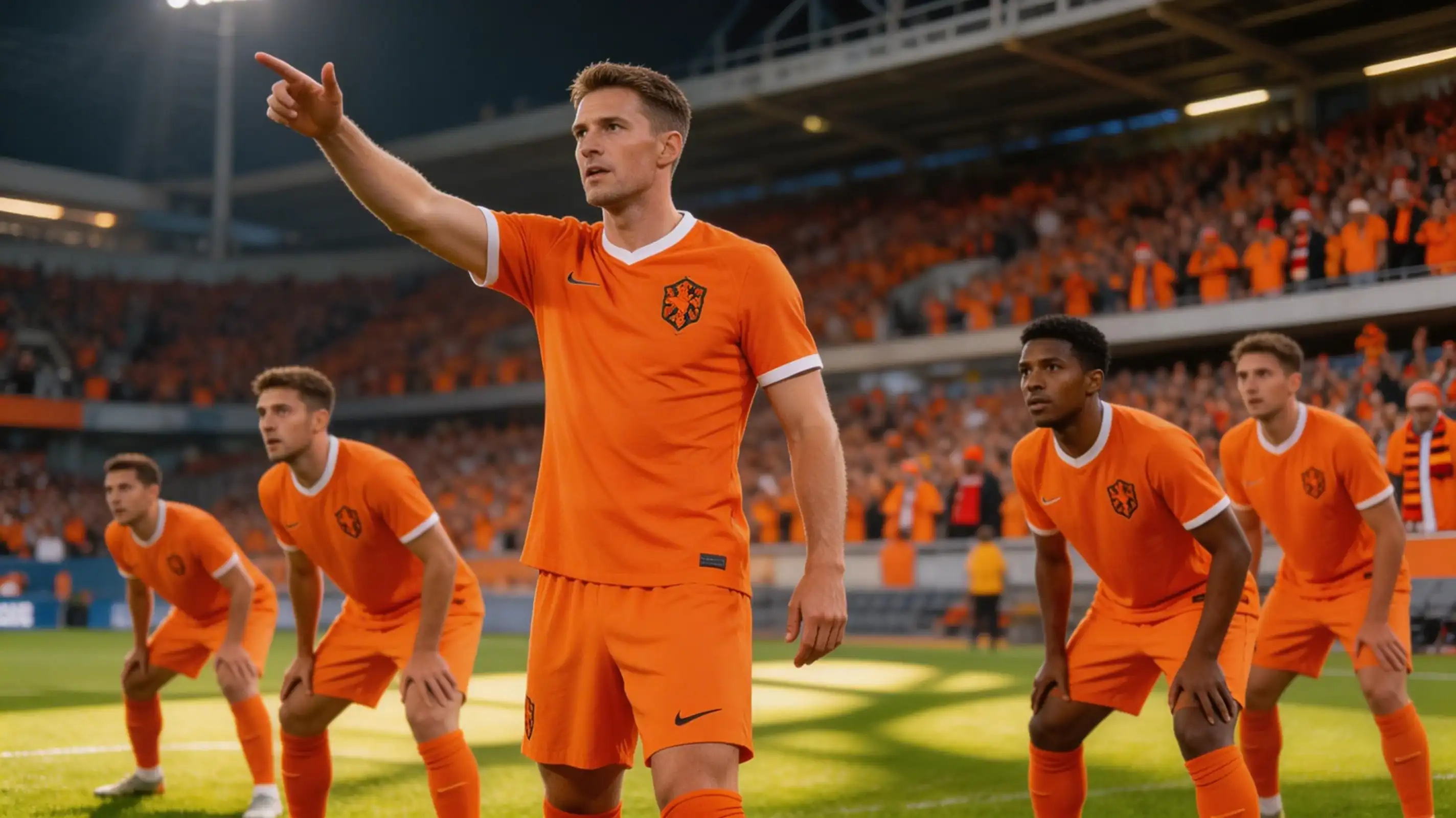 Virgil van Dijk leder Nederländernas försvar under en landskamp